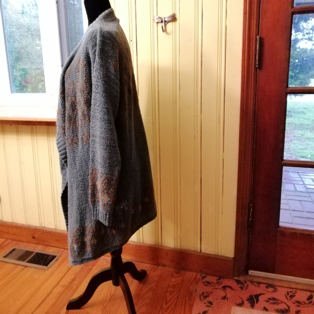 Vintage Pima Cotton Cardigan Sweater Duster, OS - Picture 6 of 7